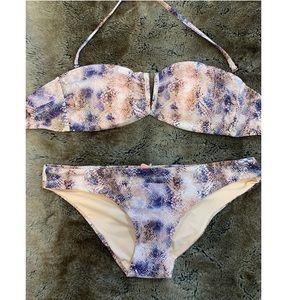Victoria’s Secret bandeau bikini top/ruched bottom